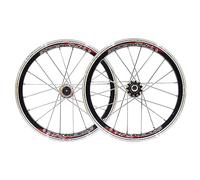 Set di ruote per bici pieghevole da 16 pollici, ruote anteriori e posteriori per bicicletta BMX, freni V/C da 136/134 mm, cerchi a doppia ruota, tamburo a velocità singola in lega di alluminio da 20