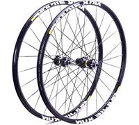 Set di Ruote per Bicicletta MTB 26/27,5/29 Pollici, Cerchio in Lega A Doppio Strato con Cuscinetti Sigillati, Mozzo in Carbonio con Cassetta QR 8-11 velocità, Freno A Disco,Nero,27.5inch