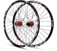 Set Di Ruote Per Mountain Bike 26/27,5/29 Pollici in Lega Di Alluminio A Doppia Parete Ruota Anteriore Ruota Posteriore Freno A Disco Sgancio Rapido Per 8/9/10/11/12 Velocità Cassetta,Rosso,27.5inch