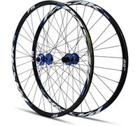 Set Di Ruote Per Mountain Bike 26/27,5/29 Pollici in Lega Di Alluminio A Doppia Parete Ruota Anteriore Ruota Posteriore Freno A Disco Sgancio Rapido Per 8/9/10/11/12 Velocità Cassetta,Blu,26inch