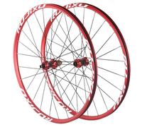 Set Di Ruote Per Mountain Bike 26/27,5 / 29 Pollici Mozzo in Carbonio 24H Cerchio Raggio Piatto Freno A Disco Perno Passante Ruote Per Biciclette MTB Adatte Per Cassetta A 7-11 Velocità,Rosso,29inch