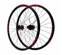 Set Di Ruote Per Mountain Bike 26 27,5 29 Pollici Ruota Anteriore E Posteriore Con Freno A Disco, 9 * 100/10 * 135mm QR, Cerchio In Alluminio A Doppio Strato, 7-12 Velocità(Black Red,26")