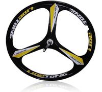 Set Di Ruote Per Mountain Bike 26/27,5/29 Pollici, Ruota Anteriore Per Bicicletta, Set Di Ruote Posteriori Integrate A 3 Razze Con Freno A Disco, Set Di Ruote in Lega Di Magnesio,Giallo,27.5inch