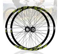 Set di Ruote per Mountain Bike 26 27,5 29 Pollici Ruote Anteriori E Posteriori Cerchi in Lega di Alluminio Rilascio Rapido Freno A Disco Mozzi 32H per Cassette A 8/9/10/11 velocità,Verde,27.5inch