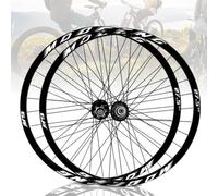 Set di Ruote per Mountain Bike 26 27,5 29 Pollici Ruote Anteriori E Posteriori Cerchi in Lega di Alluminio Rilascio Rapido Freno A Disco Mozzi 32H per Cassette A 8/9/10/11 velocità,Bianca,26inch