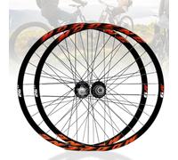 Set di Ruote per Mountain Bike 26 27,5 29 Pollici Ruote Anteriori E Posteriori Cerchi in Lega di Alluminio Rilascio Rapido Freno A Disco Mozzi 32H per Cassette A 8/9/10/11 velocità,Arancia,27.5inch