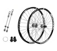 Set Di Ruote Per Mountain Bike 26 27,5 Pollici, Lega Alluminio 32 Fori Ruota Anteriore 2 Posteriori 4 Cuscinetti 6 Artigli Supporto Libera 7/8/9/10/11/12 Velocità(Nero,27.5inch)