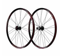 Set Di Ruote Per Mountain Bike 26" Mozzo A Sgancio Rapido Da 100/135mm, Freno A Disco A 6 Bulloni, In Alluminio Cerchi A Doppia Parete Da 24/28 Fori, Cassetta A 7, 8 E 9 Velocità(Black Red)