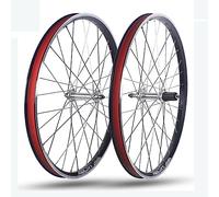 Set di ruote per mountain bike da 24", set di ruote per bicicletta pieghevole, cerchi con freni a V, mozzi con cuscinetti a sfera, supporto per cassetta a 8-10 velocità, attacco QR anteriore da 100