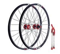 Set Di Ruote Per Mountain Bike Da 26" 27,5" 29" Freni A Disco Ruote A Sgancio Rapido Mozzo 24H Ruota Anteriore E Posteriore 7/8/9/10/11 Velocità(Red_27.5")