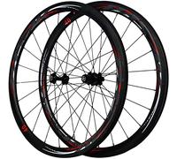 Set di Ruote per Mountain Bike in Fibra di Carbonio 700C Set di Ruote per Bici da Strada Mozzo A 4 Perni Sgancio Rapido 7/8/9/10/11 velocità Altezza Dell'Anello del Volano 40 mm Ruote da Ciclismo