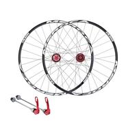 Set di ruote per mountain bike, Mountain Bike 26 pollici Ruote a sgancio rapido Lega di alluminio Doppio freno a disco a sei fori Cerchio 28 fori Anteriore 2 Posteriore 5 Mozzi con cuscinetti Adatto