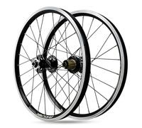Set di Ruote per Mountain Bike, Ruote per Bici Pieghevole da 20 Pollici, Freno a Disco, 406/451, Cerchio in Lega di Alluminio a sgancio rapido Anteriore e Posteriore BMX, 24 Fori, 7-12