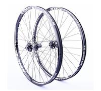 Set di ruote per mountain bike, Set di ruote per mountain bike 26 27 5U201D, cerchi in lega di alluminio 32H anteriori, 2 posteriori, 4 cuscinetti, 120 clic, freno a disco QR 100 135 mm, cassetta AM