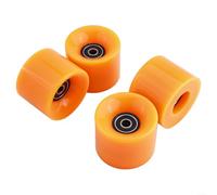 Set di ruote per skateboard e longboard, 4 pezzi, 60 x 45 mm, durezza 78A, con cuscinetti ABEC9 e distanziatori, per skateboard Cruiser (arancione)
