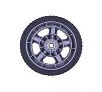 Set di ruote per tosaerba da giardino, 17 cm, anteriore e 20 mm, parti di ricambio resistenti per una facile installazione, nero (ruota anteriore 17 cm)