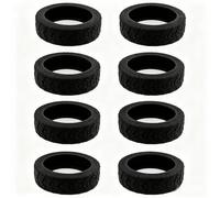Set di ruote per valigie antirumore, 8 pezzi, in silicone, silenzioso, per viaggi e lavoro, colore: nero