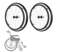 Set di ruote posteriori di ricambio per sedie a ro Ruota girevole for sedia a rotelle da 24 pollici con mozzo in lega di alluminio Ruote posteriori for sedia a rotelle, ruote piene antiforatura for se