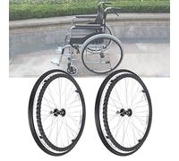 Set di ruote posteriori di ricambio per sedie a ro Ruote posteriori for sedia a rotelle 1 paio di rotelle di ricambio da 24 pollici, mozzo for ruote in lega di alluminio Ruote for sedia a rotelle Ruot