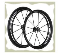 Set di ruote posteriori di ricambio per sedie a ro S for sedia a rotelle sportiva, set da 24 pollici, mozzo ruota in alluminio con cuscinetto, pneumatico di ricambio for rotella posteriore(Black)