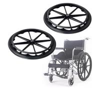 Set di ruote posteriori di ricambio per sedie a ro Set di 2 ruote posteriori for sedia a rotelle da 20 pollici, 22 pollici e 24 pollici, ruote for sedia a rotelle in poliuretano pieno formato integral