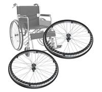 Set di ruote posteriori di ricambio per sedie a ro Set di 2 ruote posteriori sostitutive for sedia a rotelle da 24 pollici, adatte for sedie a rotelle for disabili e accessori for sedie a rotelle a sp