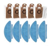 Set di sacchetti di ricambio per aspirapolvere Kogan per aspirapolvere robot G80, efficiente assorbimento della polvere, filtro durevole, grande capacità, installazione rapida, 5 sacchetti per la