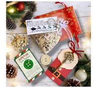 Set di sacchetti per alimenti con chiave magica e renna di Babbo Natale e bottone di Babbo Natale, riempitivo per scatole di Babbo Natale, polvere e avena biodegradabili, glitter polvere e avena, per