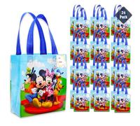 Set di sacchetti per bomboniere di Topolino e amici, confezione da 24 sacchetti da 8 pollici Mickey Mouse per bambini, riutilizzabili, forniture per feste di compleanno Disney