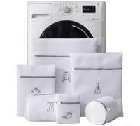 Set di sacchetti per lavatrice a doppio strato con cerniera nascosta per la sicurezza del carico (B)