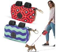 Set di sacchetti portatili per escrementi di cane (2 pezzi) - design sospeso, puoi facilmente estrarre il sacco della spazzatura quando porti a spasso il cane, pulendo in modo più efficiente