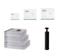 Set di sacchetti sottovuoto da viaggio con pompa manuale per compressione e protezione dalla polvere dall'umidità (15 pezzi+pompa manuale)