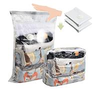 Set di Sacchetti Sottovuoto da Viaggio, Sacchetti Sottovuoto, Sacchetti da Viaggio Impermeabili, Trasparenti Risigillabili da Borsa Viaggio per Biancheria Intima, Cosmetico Indumenti (2, 80 * 100cm)