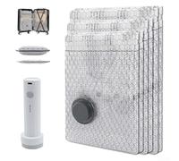 Set di sacchetti sottovuoto senza fili con pompa ricaricabile per uso in viaggio, progettato per comprimere abbigliamento e accessori per massimizzare lo spazio nelle valigie da portare a mano (2)