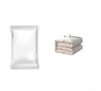 Set di sacchetti sottovuoto trasparenti con pompa manuale per comprimere e organizzare piumini, trapunte, vestiti negli armadi di casa e negli spazi di archiviazione (80 x 100 cm)