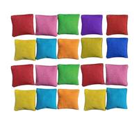 Set di sacchi da lancio per giochi di lancio, mini sacchetti colorati, circa 5 x 5,5 cm, forma quadrata, 20 pezzi, per bambini, per feste scolastiche, feste per bambini, feste di famiglia, concorsi di