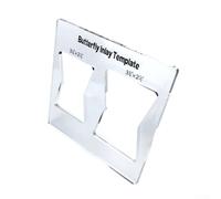 Set di sagome decorative a farfalla per router, kit di chiavi in acrilico trasparente con 7 misure per la lavorazione del legno e la riparazione di crepe (ZBT-2)