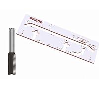 Set di sagome FK650 con fresa per scanalature S8 small silver