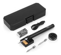 Set di saldatore a batteria, ricaricabile tramite USB, set con LCD, temperatura regolabile 200 ℃-450 ℃, saldatore senza fili per riparazione di saldatura, 3 punte di saldatura, filo per saldatura