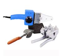 Set di saldatrice a cinghia rotonda con forbici e dispositivo - Connettore elettrico per cinghia di trasmissione da 800 W per strisce in PU, tubi in plastica - Connettore saldatore a cinghia in PU