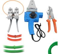 Set di saldatrici a nastro in poliuretano, connettore a nastro hot melt con forbici e fissaggio, saldatore in poliuretano 300 ℃ per strisce e tubi in plastica