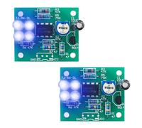 Set di saldatura a LED, LM358, kit luce respiro 2 pezzi, luci lampeggianti divertente esercizio di saldatura, fabbricazione elettronica fai da te parti allentate