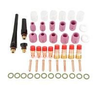Set di Saldatura TIG Professionale, 49 Pezzi, Kit Accessori con Ugelli in Allumina, Tazze a Gas, Pinze per Lenti, Strumenti per Torcia