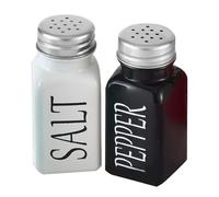Set di sale e pepe - 80 ml utensili da cucina in vetro - 2 pezzi saliera, per cucinare, barbecue, sala da pranzo, catering, all'aperto, campeggio, festa e picnic