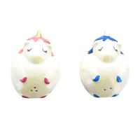 Set Di Saliera E Pepiera Unicorno Glitterato Rosa E Blu