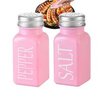 Set di saliere e pepe - Accessorio da cucina in vetro da 80 ml - 2 pezzi saliera | per cucinare, barbecue, sala da pranzo, catering, all'aperto, campeggio, feste e pic-nic