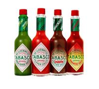 Set di salse TABASCO da 4 pezzi, 4 bottiglie da 60 ml, 4 bottiglie di vetro di salsa chili, 100% naturale