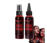 Set di sangue realistico per Halloween, kit per il trucco di sangue finto di Halloween - Stage Blood Trucco realistico e sicuro con sangue finto,Costume Sangue appiccicoso Halloween Oggetti di scena d