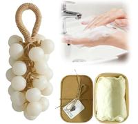Set di sapone a forma di uva, a base vegetale, delicato sulla pelle, decorazione per bagno, auto, casa