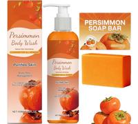 Set di sapone e gel doccia cachi per controllare l'odore del corpo e rimuovere gli odori corporei, pulizia profonda e idratante, gel doccia naturale e sapone. (1)